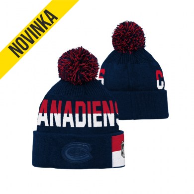 NHL, Zimná, čiapka, FACE, OFF, JACQUARD, KNIT, MONTREAL, CANADIENS, JR